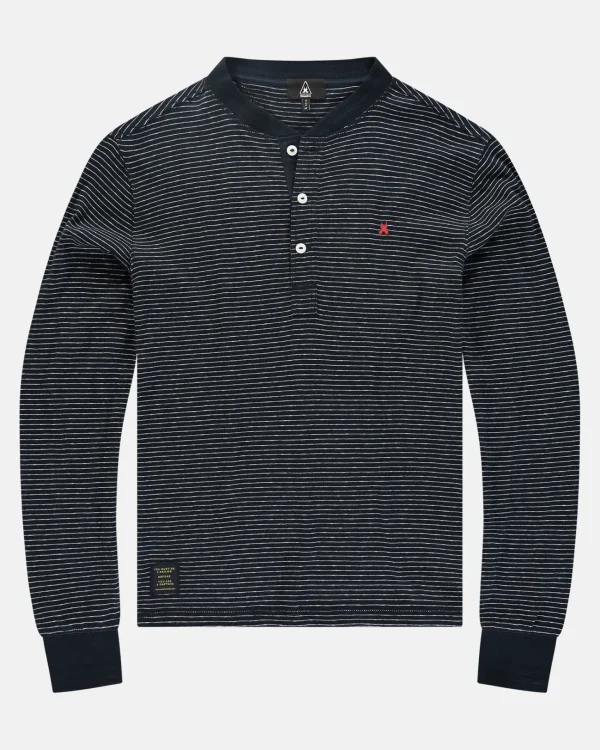 De 100% Katoenen Henley Stripe-Gaastra New