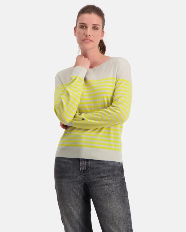 Luxueuze 100% Merino Smerlada Gestreepte Blouse-Gaastra Clearance