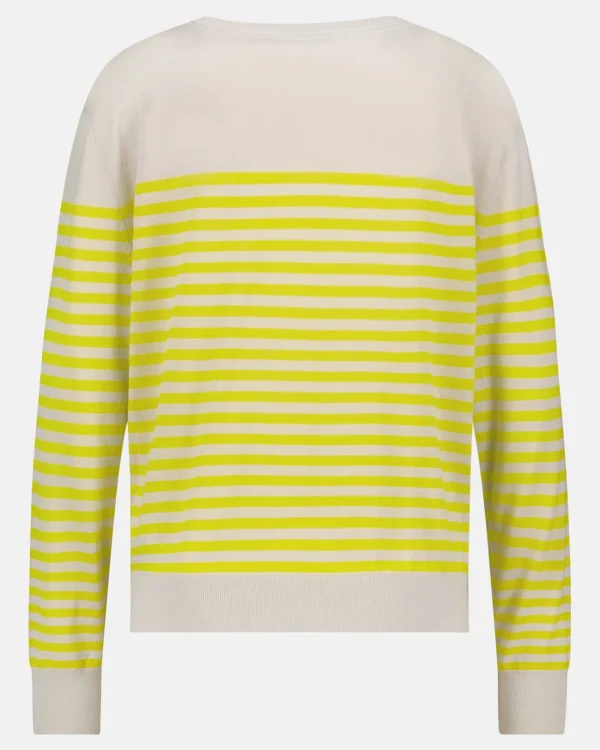 Luxueuze 100% Merino Smerlada Gestreepte Blouse-Gaastra Clearance